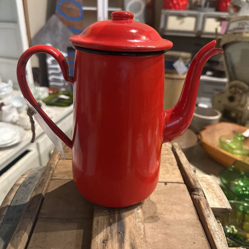FRENCH ENAMEL COFFEE POT