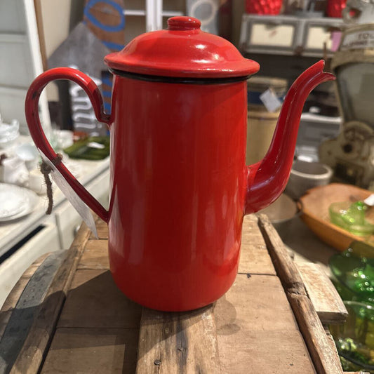 FRENCH ENAMEL COFFEE POT