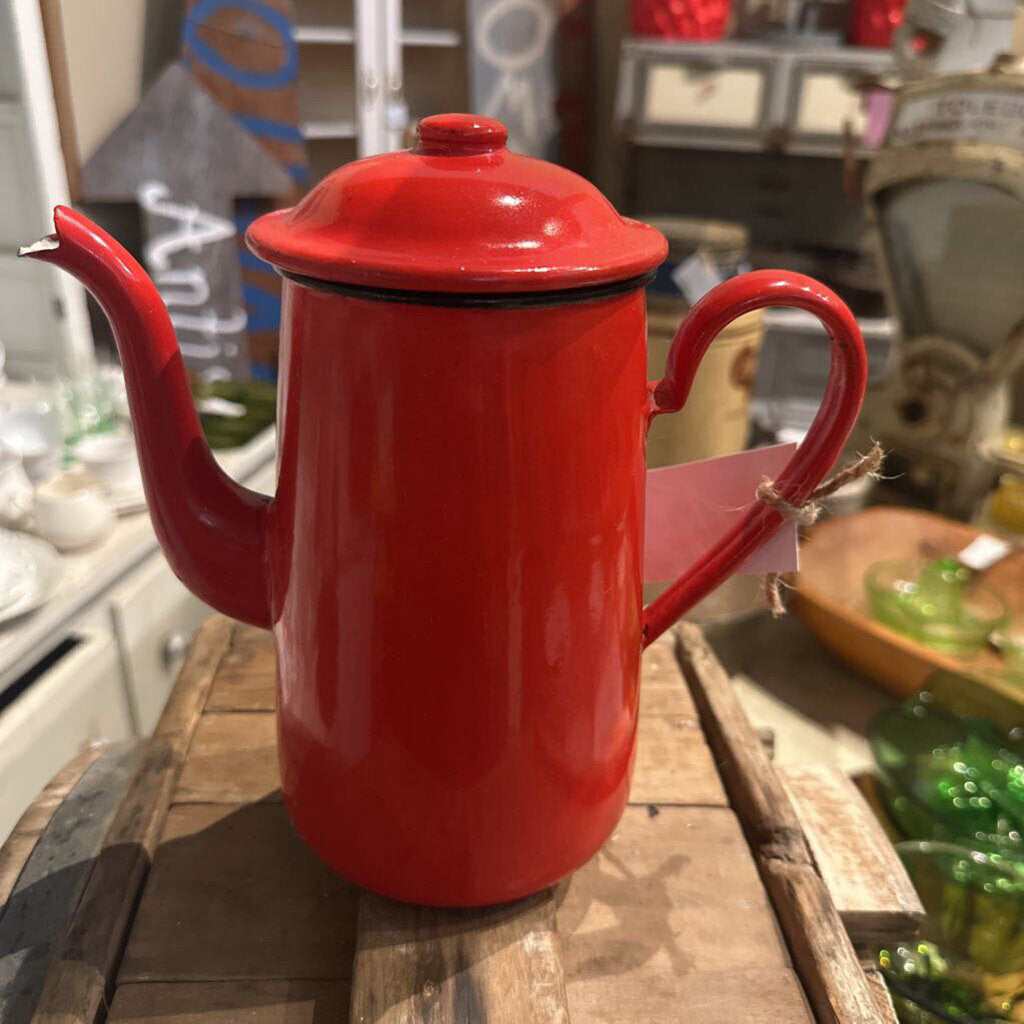 FRENCH ENAMEL COFFEE POT