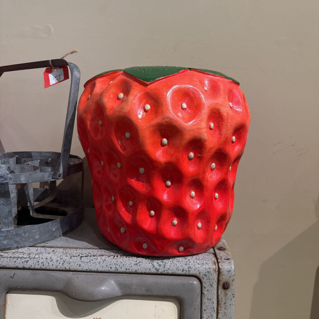 STONEWARE STRAWBERRY STOOL