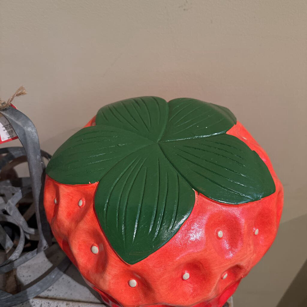 STONEWARE STRAWBERRY STOOL