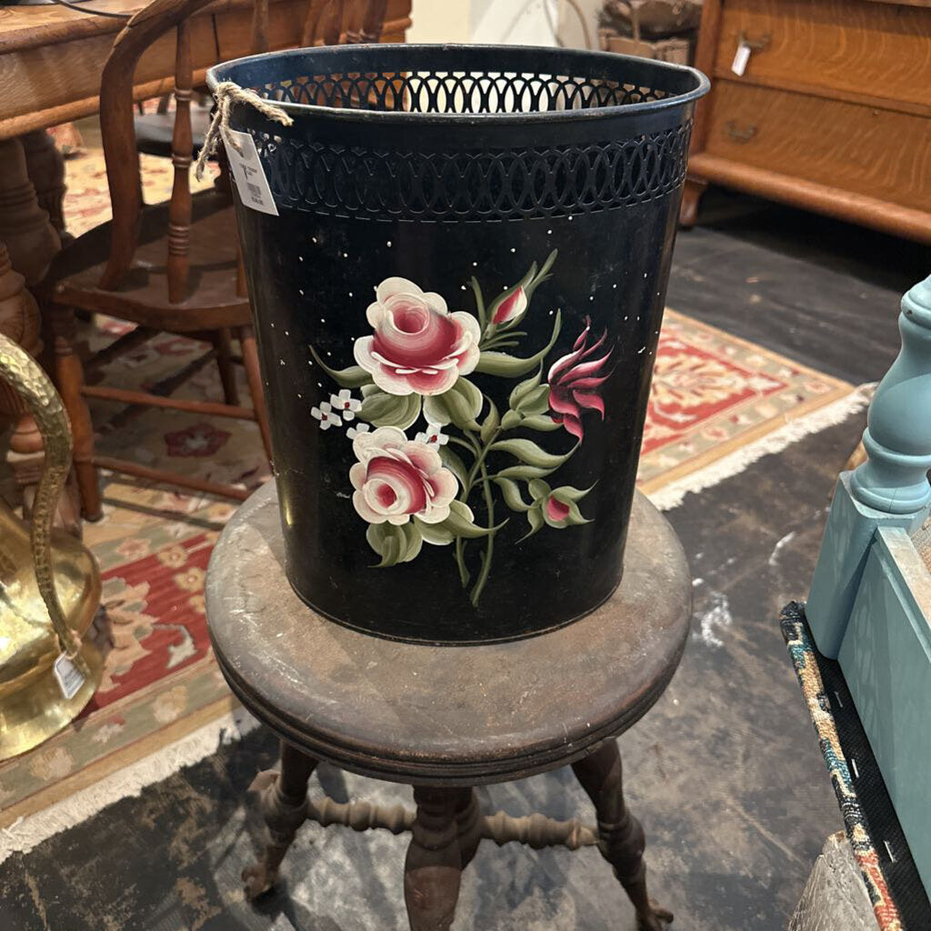 TOLE TRASH CAN