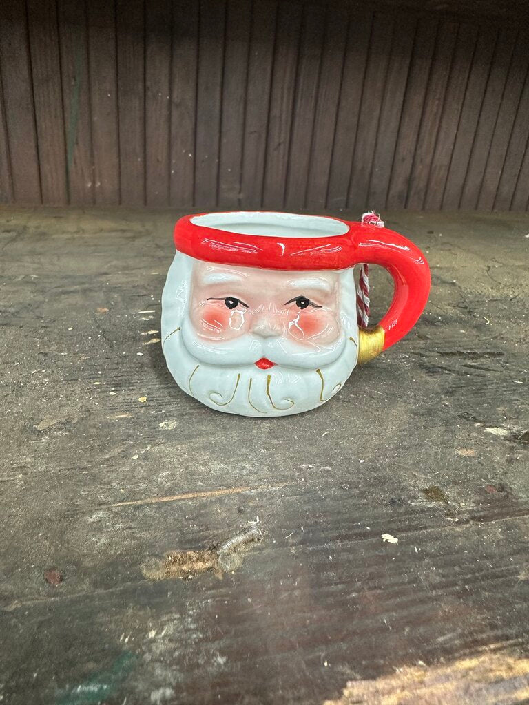 SANTA MUG ORNAMENT