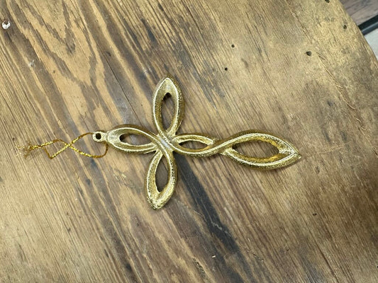 METAL CROSS ORNAMENT