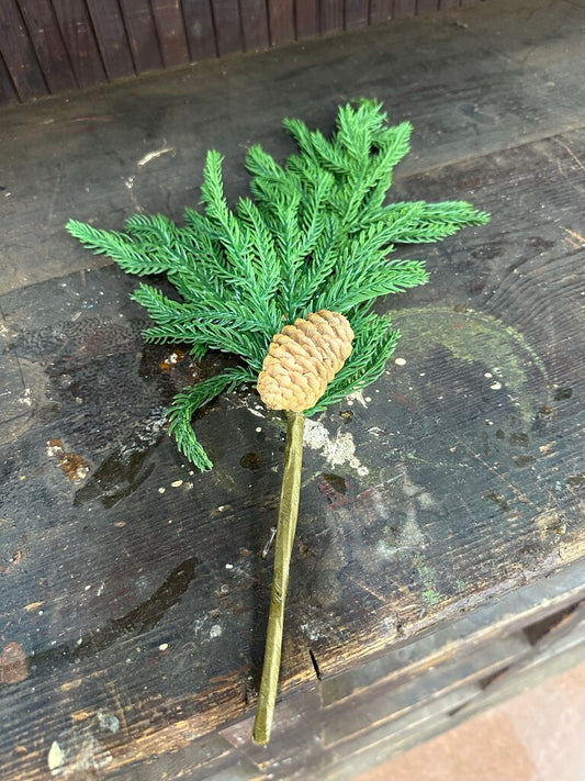PINE STEM WITH PINECONE