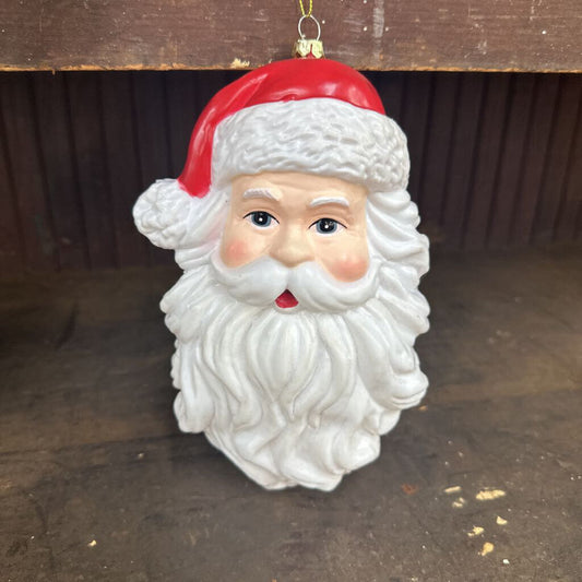 BLOW MOLD SANTA HEAD ORNAMENT