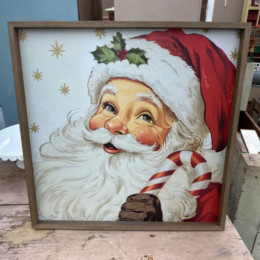SANTA WITH CANDY CANE