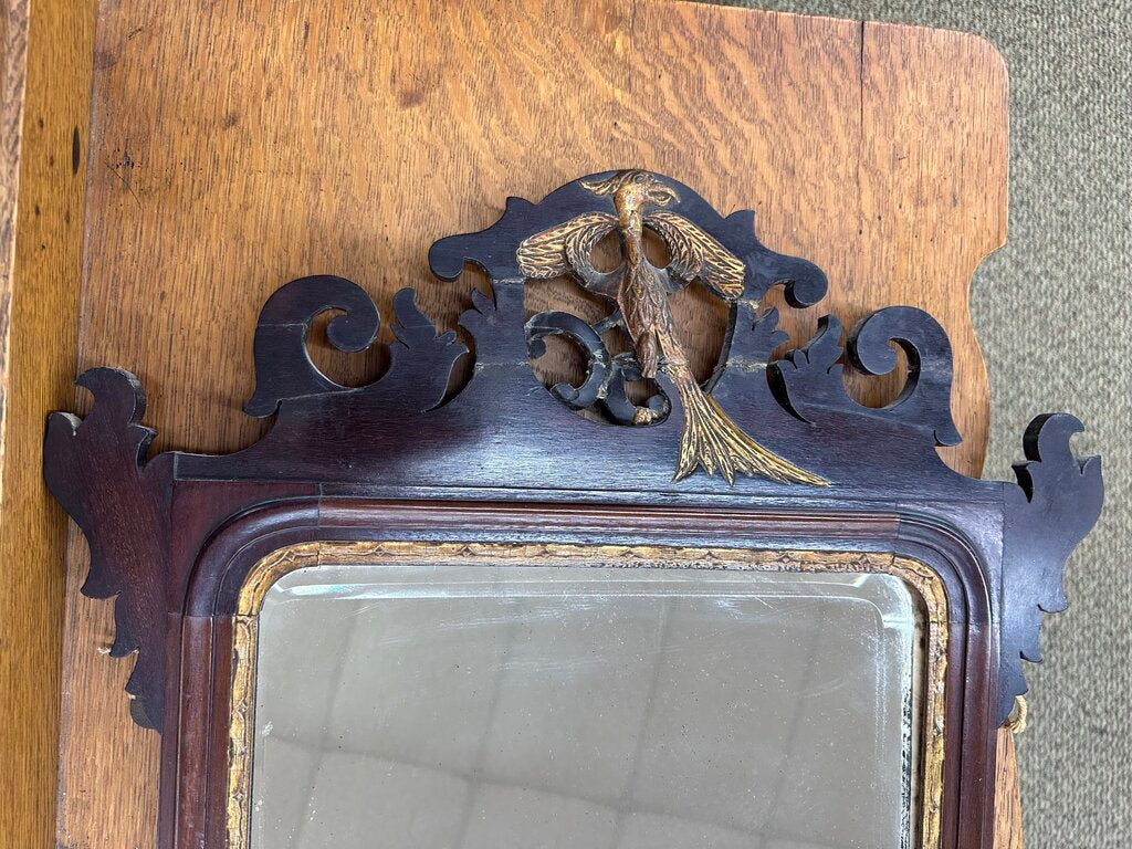 GILDED PEACOCK MIRROR