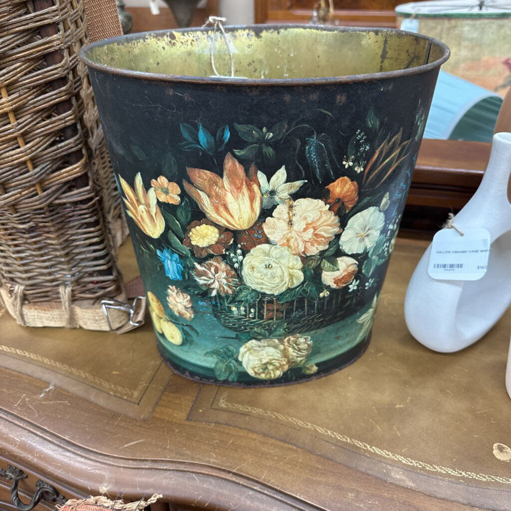 TOLE WASTE BASKET