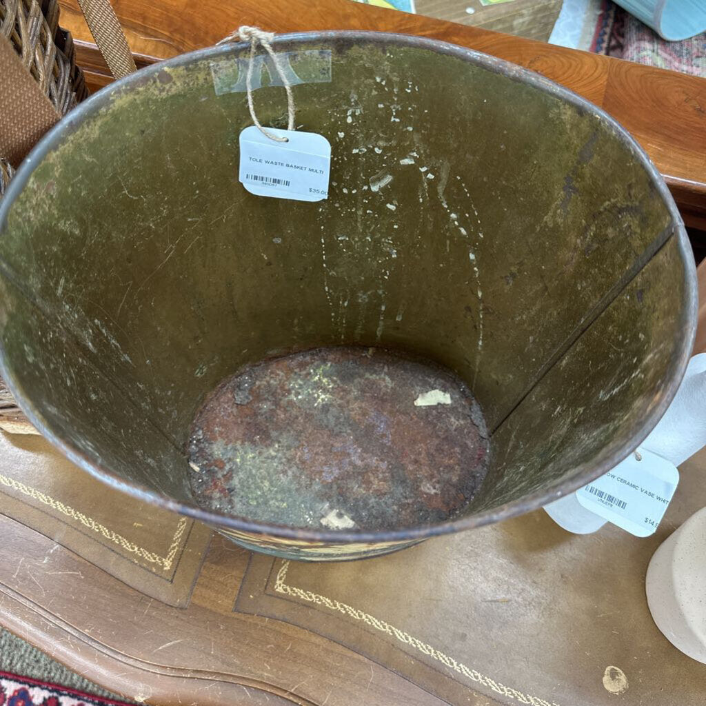 TOLE WASTE BASKET