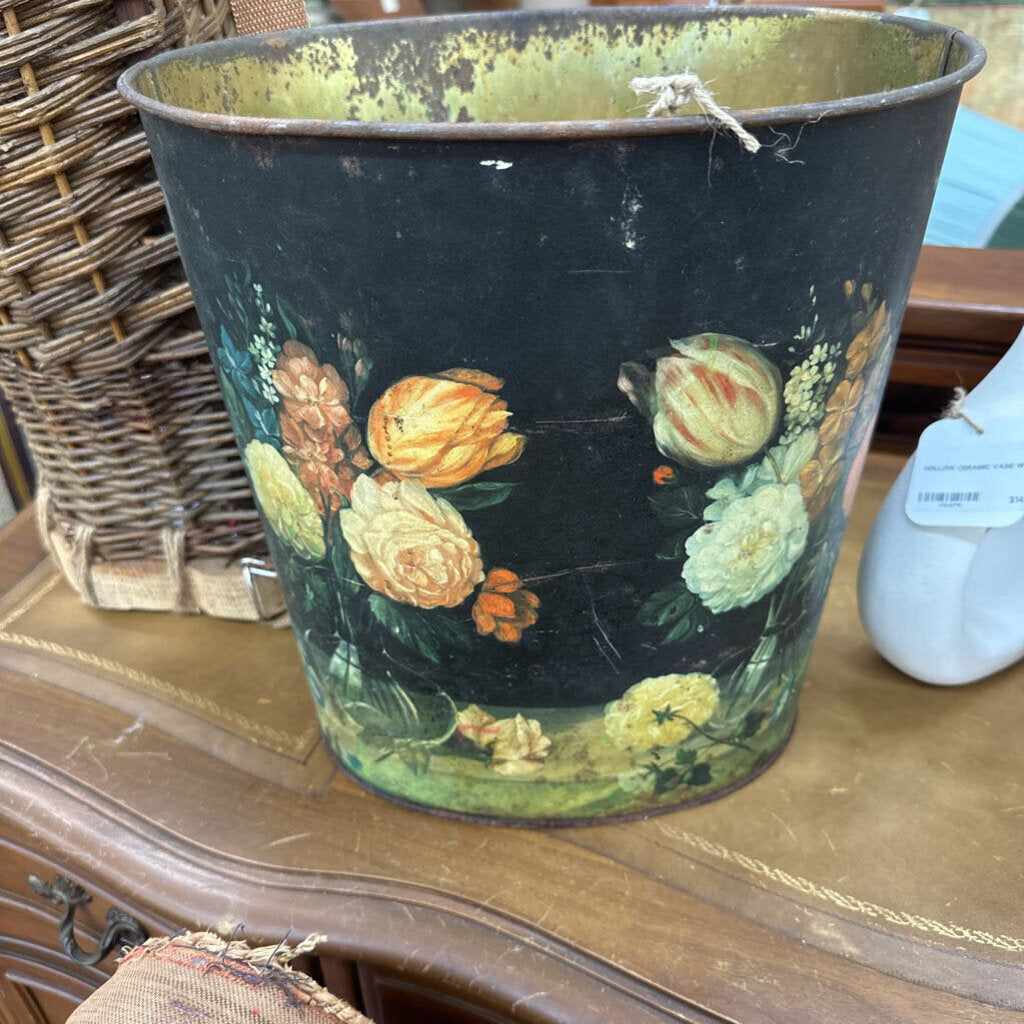 TOLE WASTE BASKET