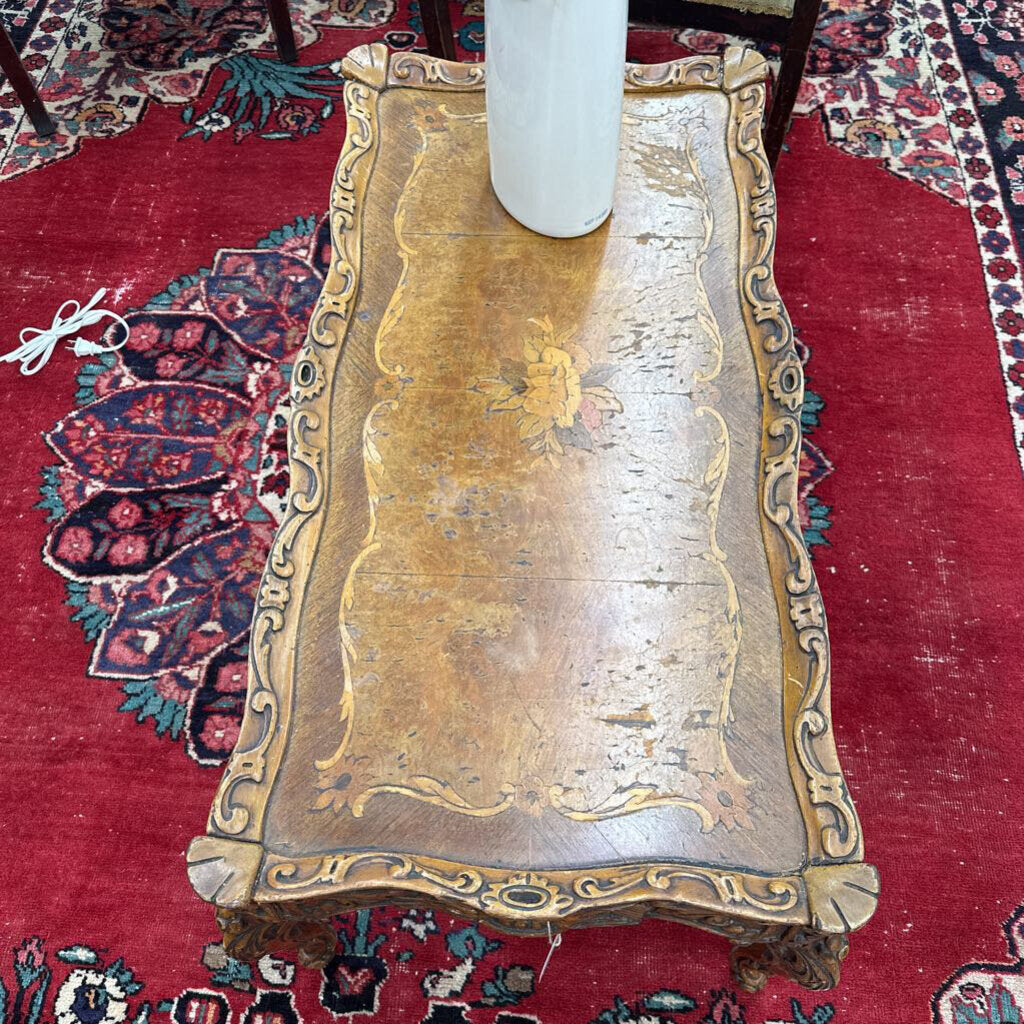 ORNATE CARVED COFFEE TABLE