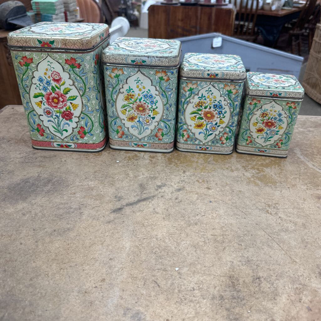 METAL NESTING TINS WITH HINGED LIDS