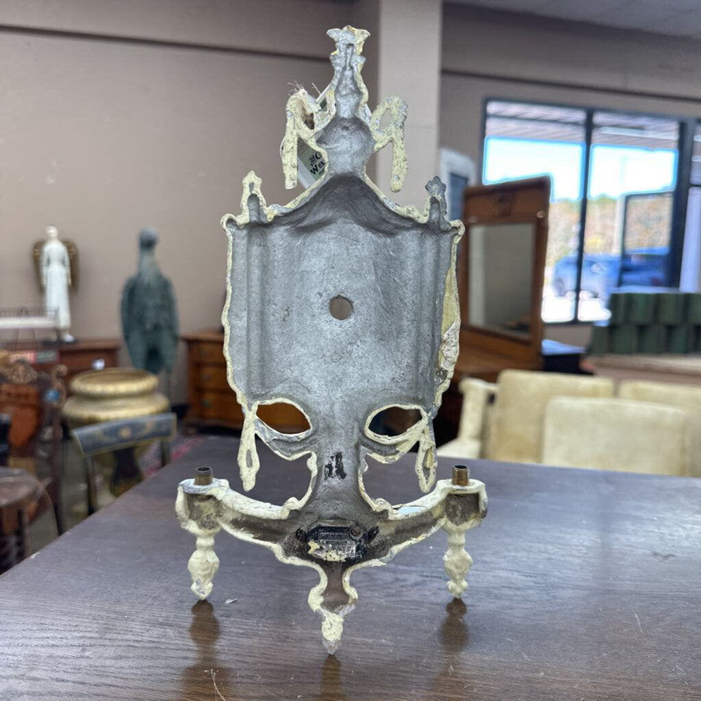CAST IRON DOUBLE ARM WALL SCONCE FIXTURE
