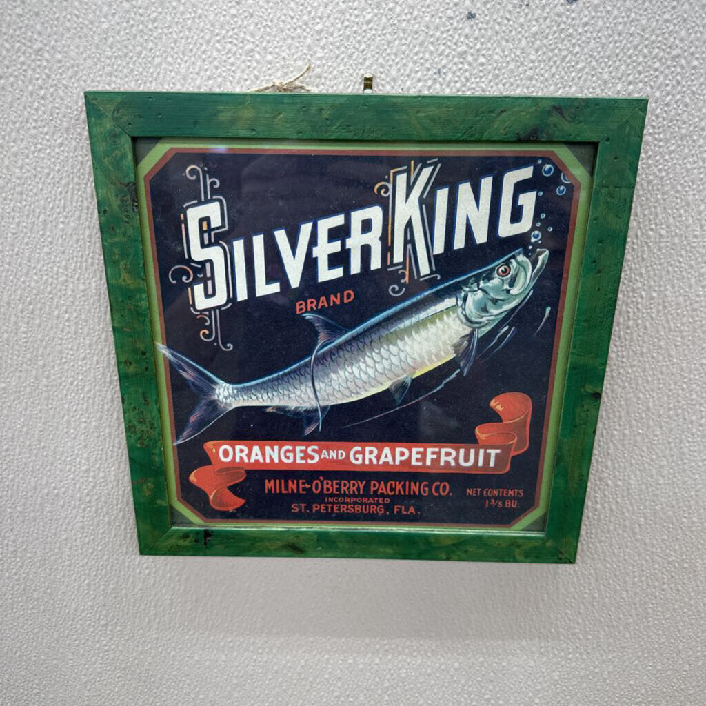 FRAMED "SILVER KING CITRUS CRATE LABEL