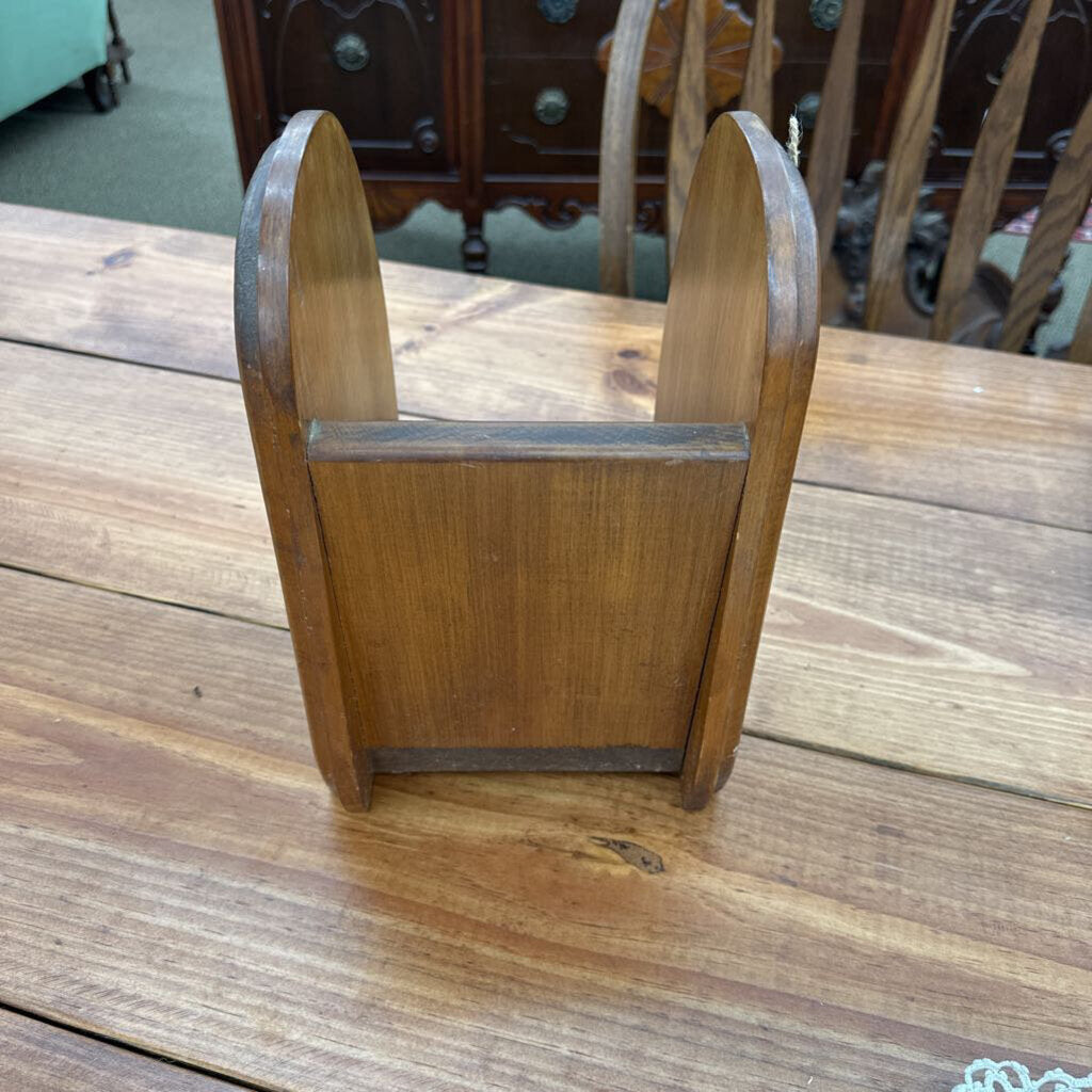 WOODEN BOOK TROUGH