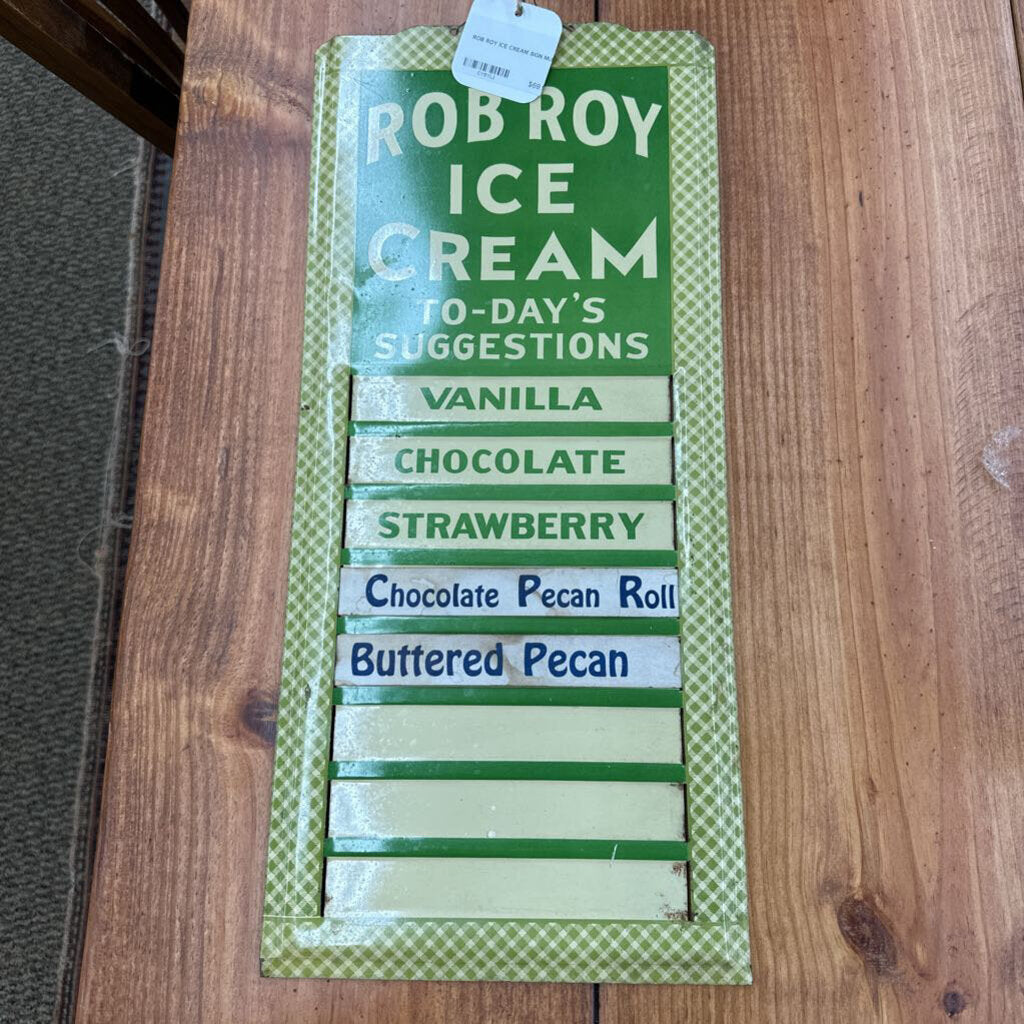 ROB ROY ICE CREAM SIGN