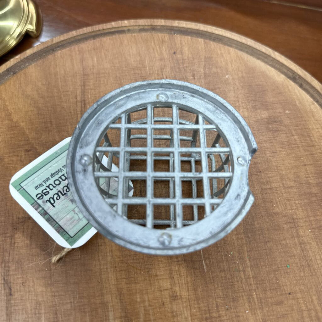 VINTAGE METAL CAGE FLOWER FROG