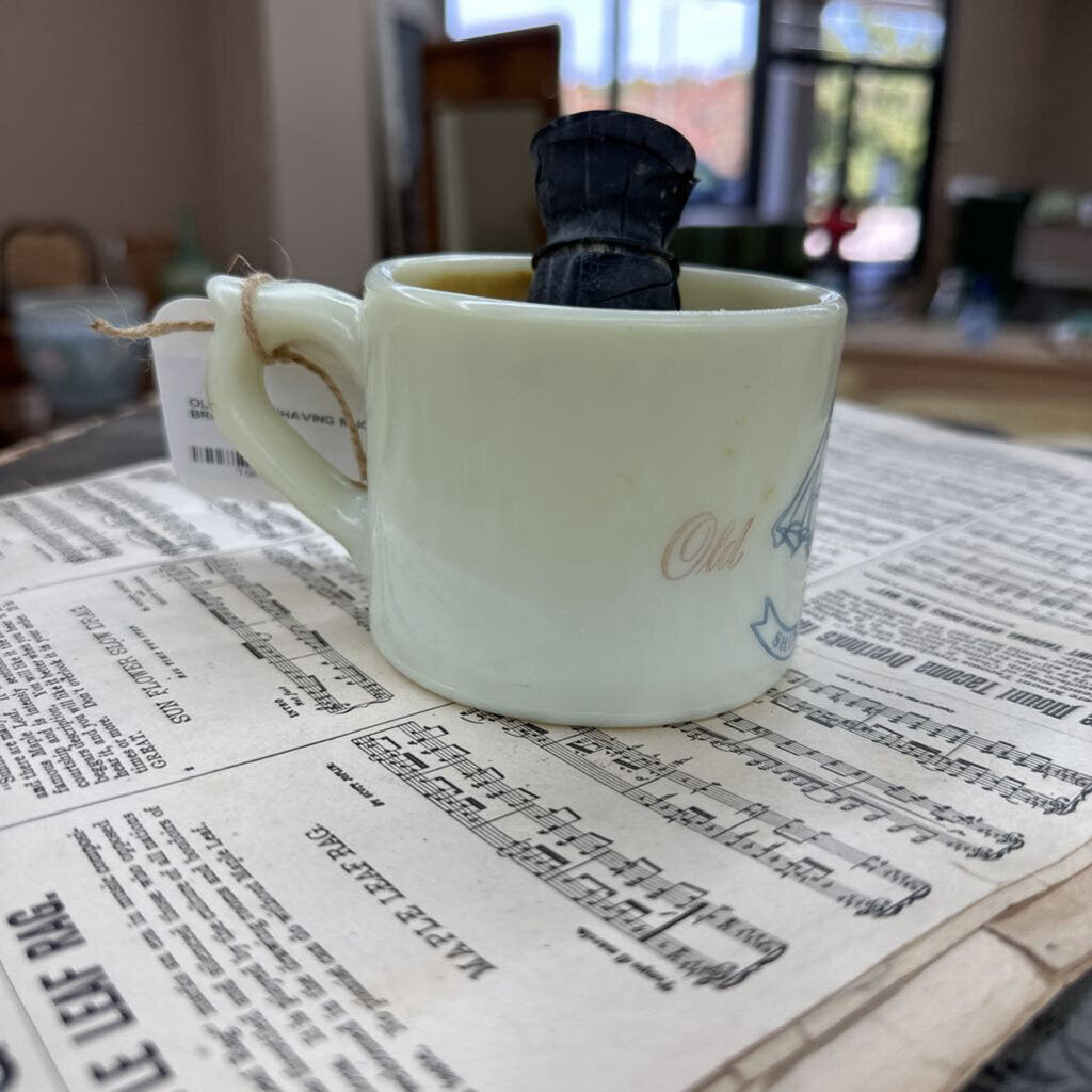 OLD SPICE SHAVING MUG AND BRUSH