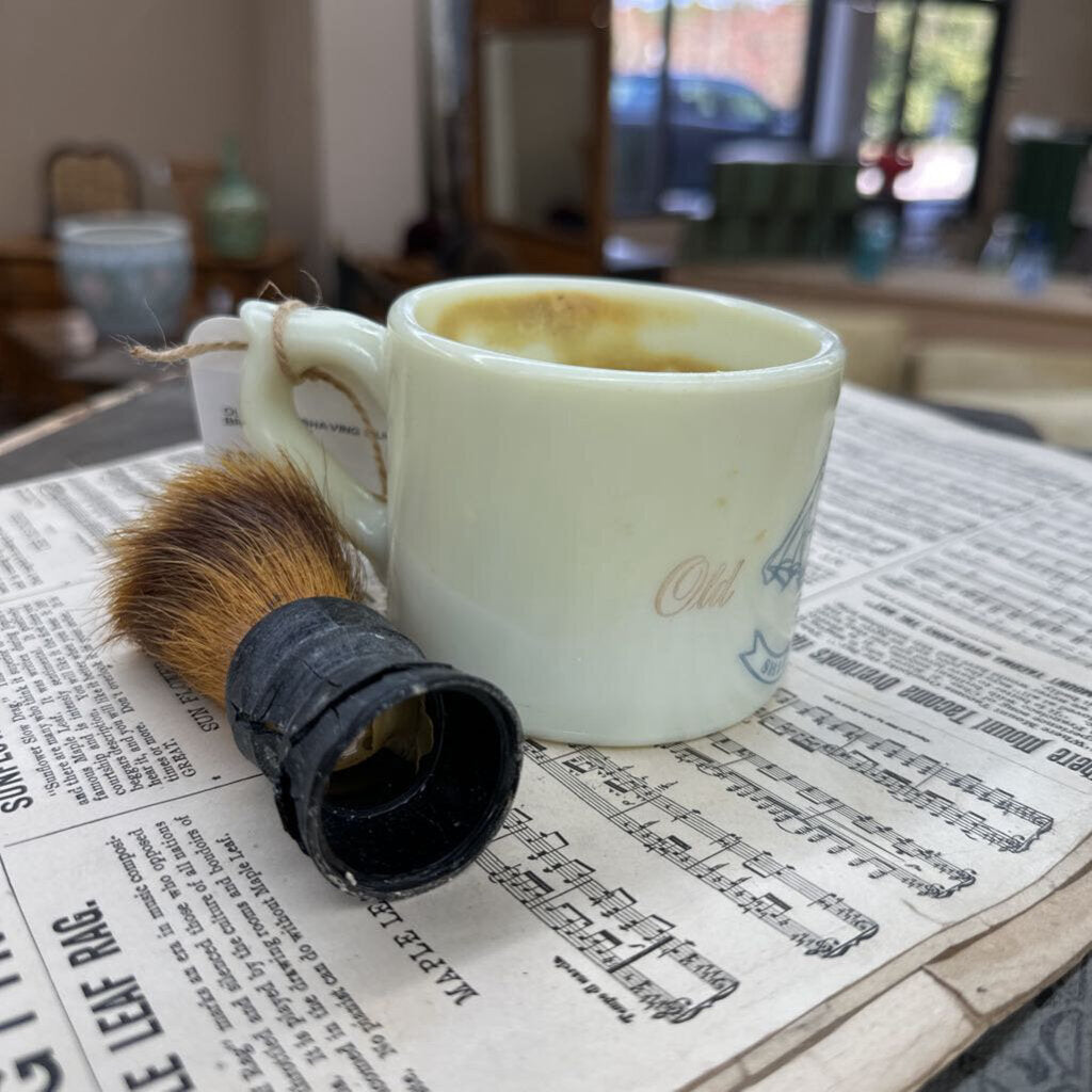OLD SPICE SHAVING MUG AND BRUSH