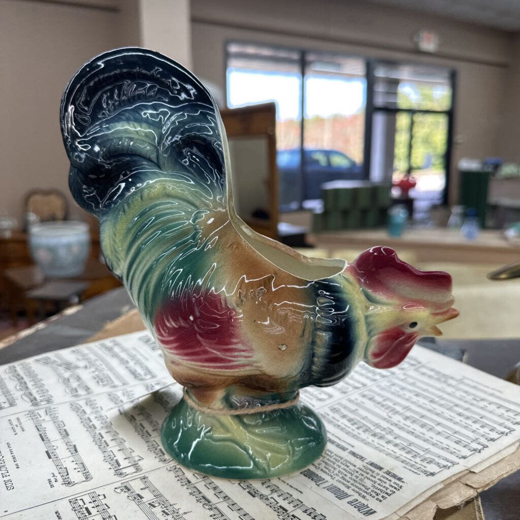 ROYAL COPLEY CERAMIC ROOSTER PLANTER