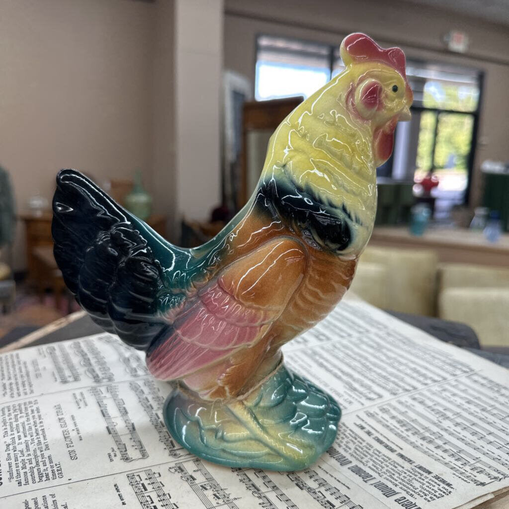 ROYAL COPLEY CERAMIC ROOSTER PLANTER