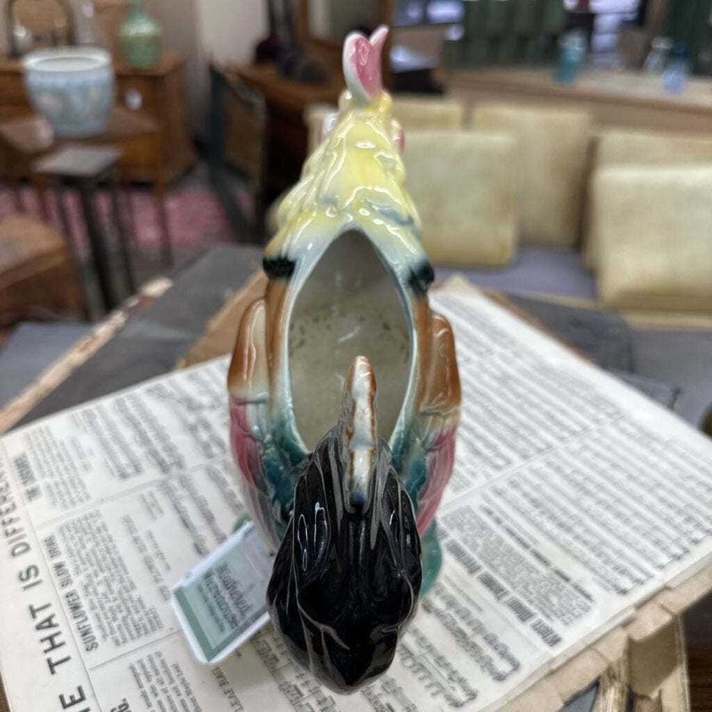 ROYAL COPLEY CERAMIC ROOSTER PLANTER