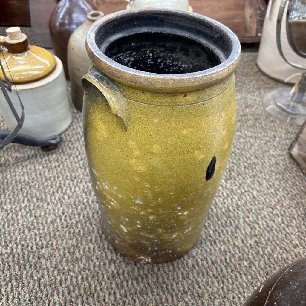 DOUBLE HANDLE POTTERY JUG FROM ROCK MILLS POTTERY