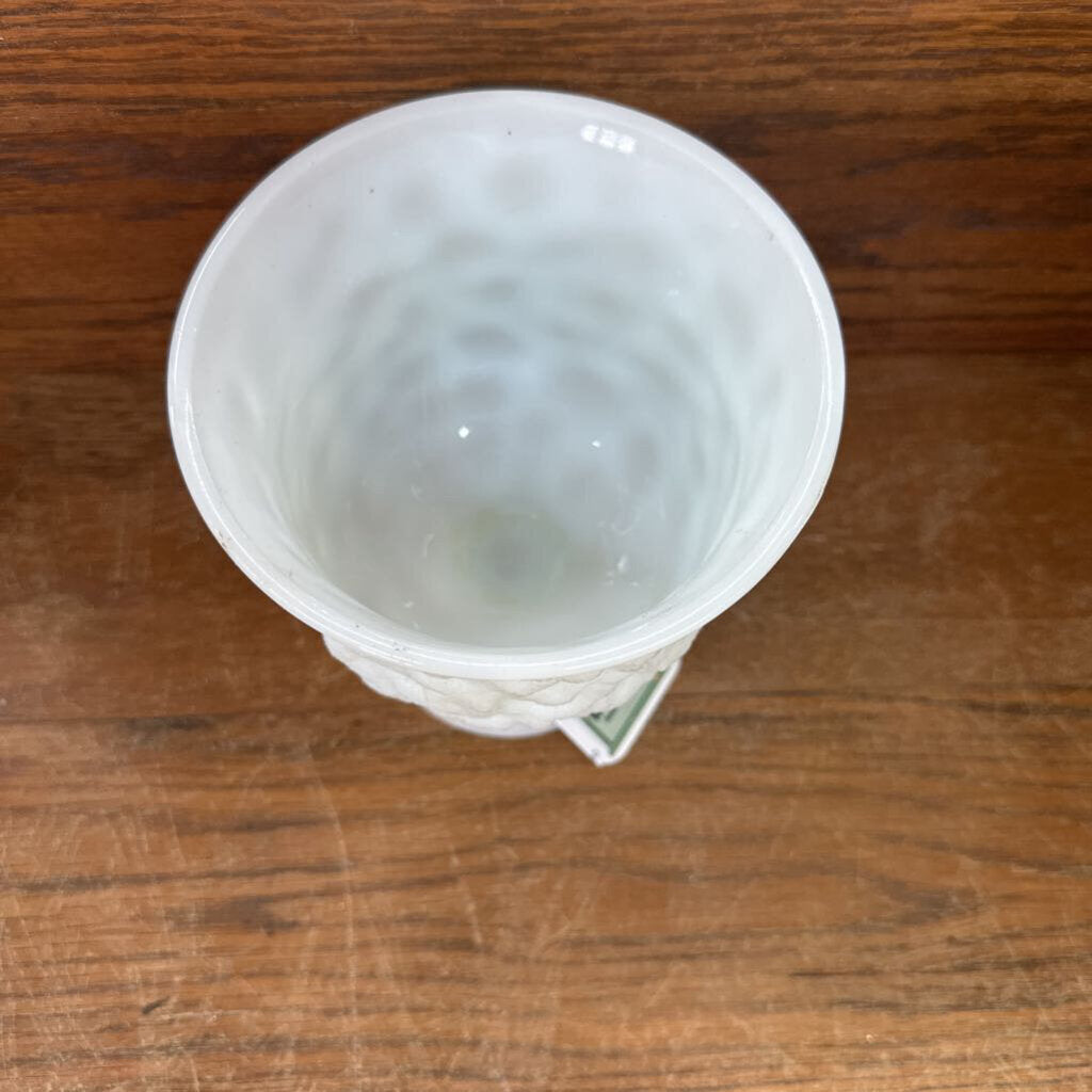 E.O. BRODY MILK GLASS PEDESTAL PLANTER