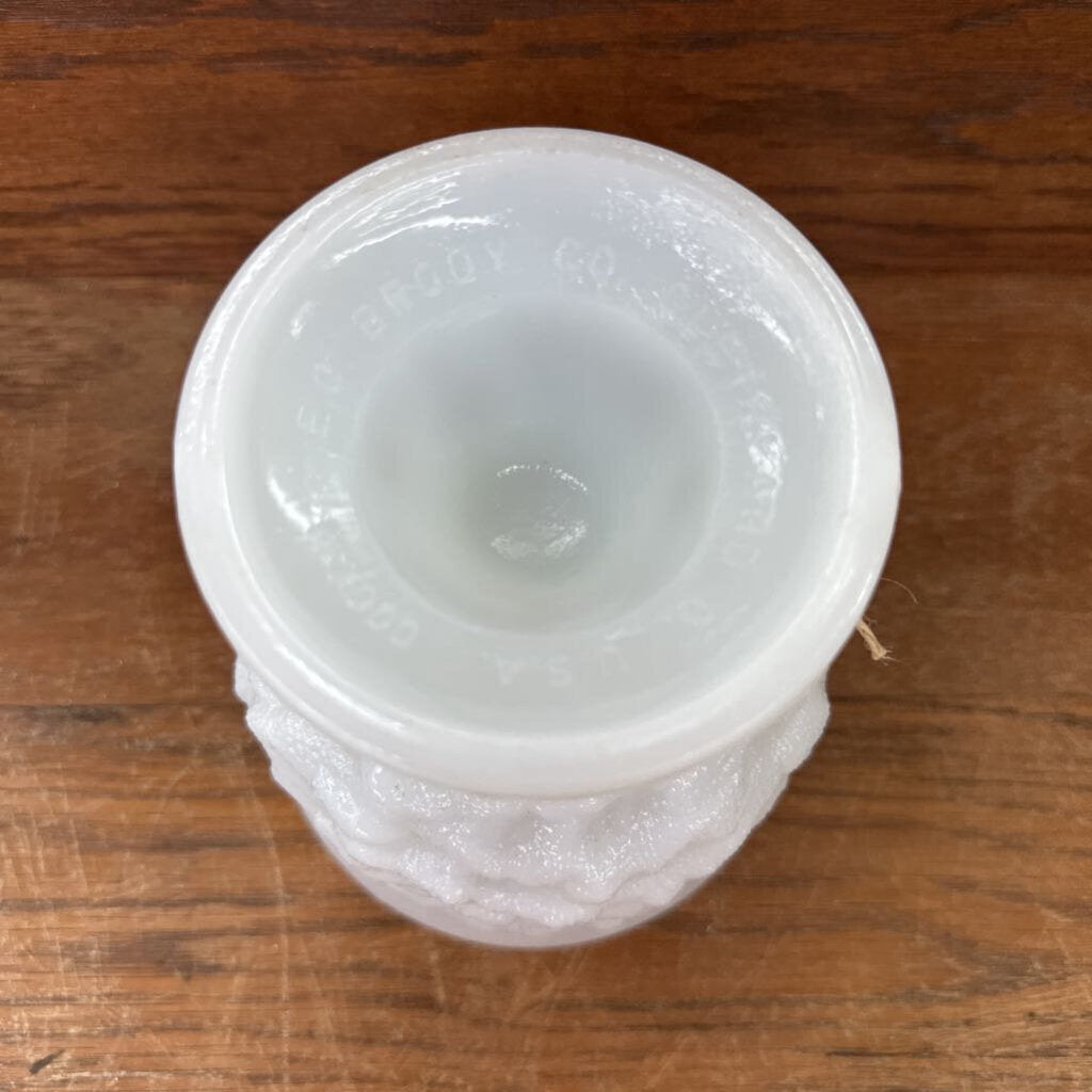 E.O. BRODY MILK GLASS PEDESTAL PLANTER