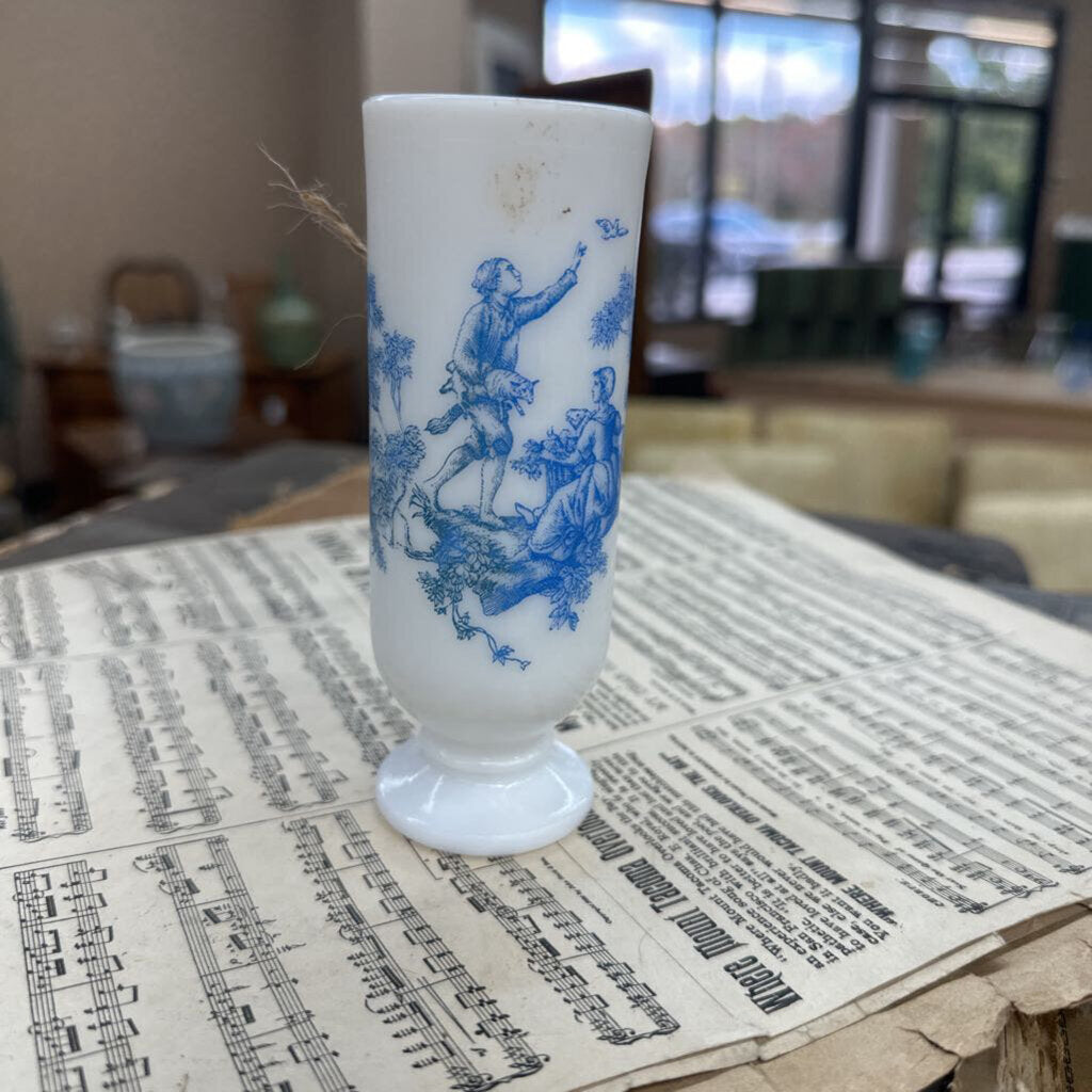 AVON MILK GLASS FOOTED DEMITASSE/LIQUER CUP