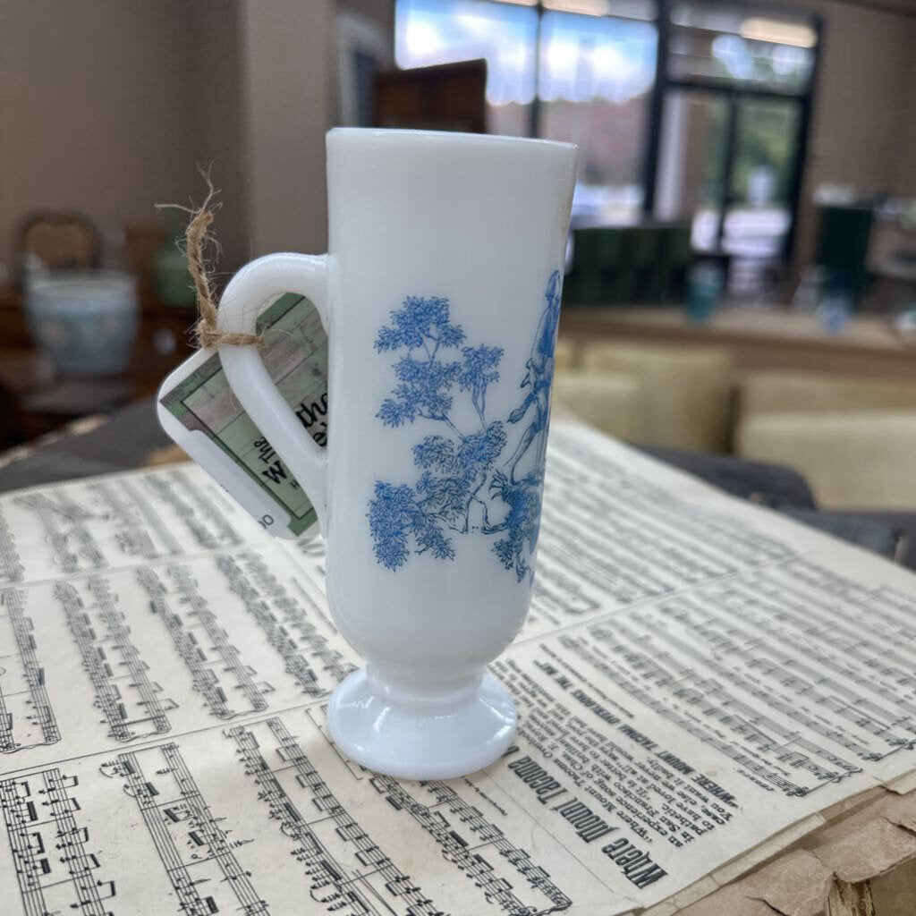 AVON MILK GLASS FOOTED DEMITASSE/LIQUER CUP