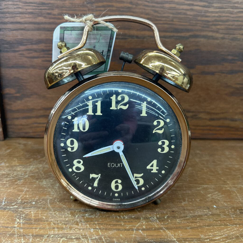 EQUITY TWIN-BELL WIND-UP ALARM CLOCK