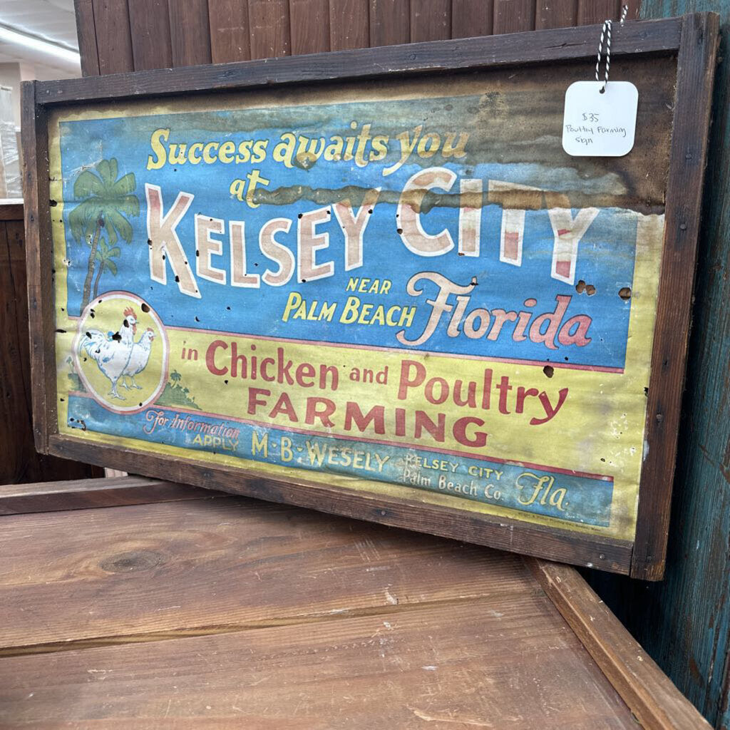 POULTRY FARMING SIGN