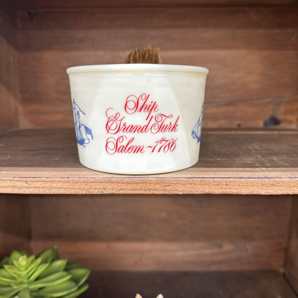 OLD SPICE "SHIP GRAND TURK SALEM 1786" SHAVING MUG WITH BRUSH