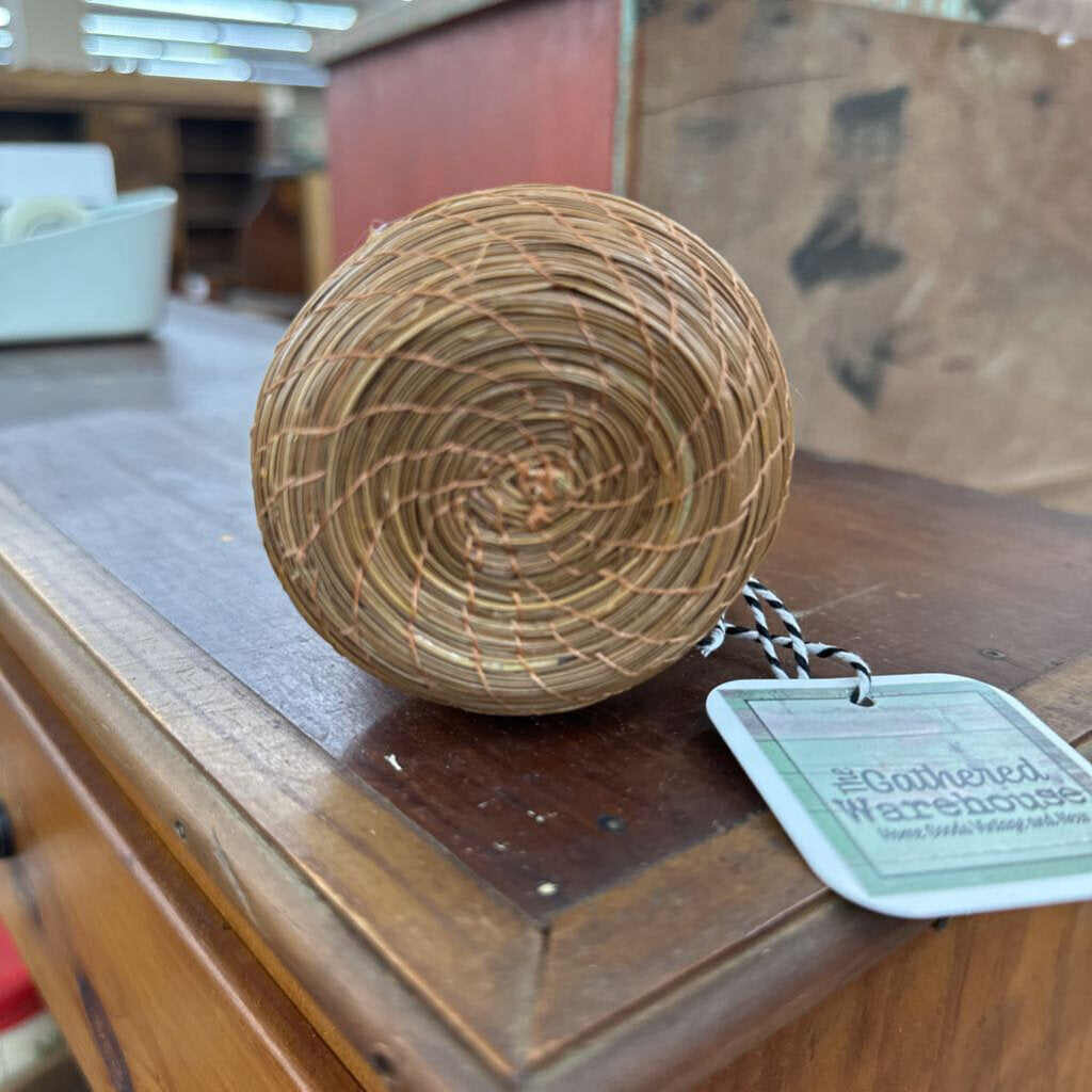 HANDMADE COILED PINE NEEDLE PITCHER