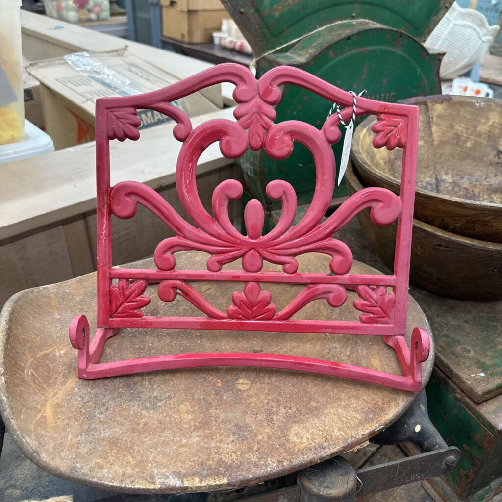 CAST IRON COOKBOOK HOLDER