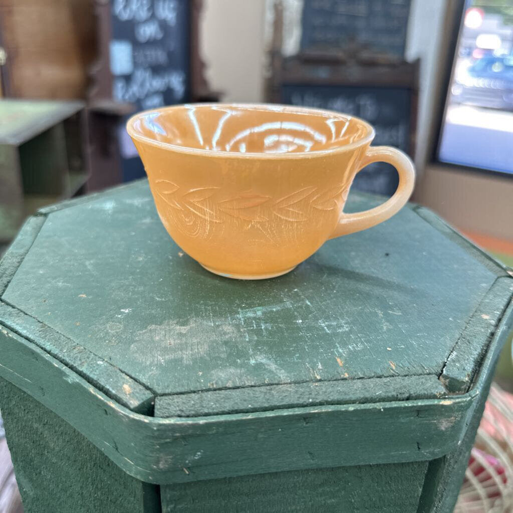 FIRE-KING LUSTRE WARE LAUREL LEAF PATTERN CUP