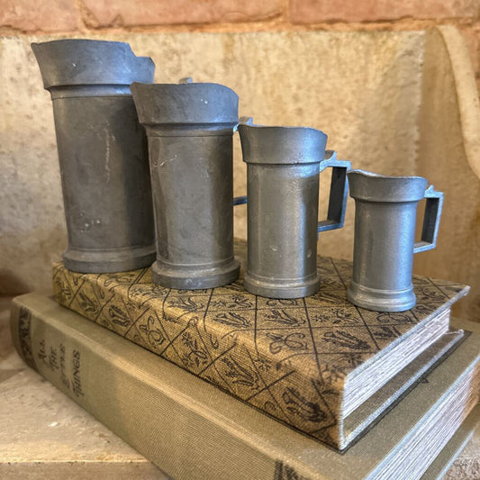 PEWTER TANKARD MEASURING CUPS