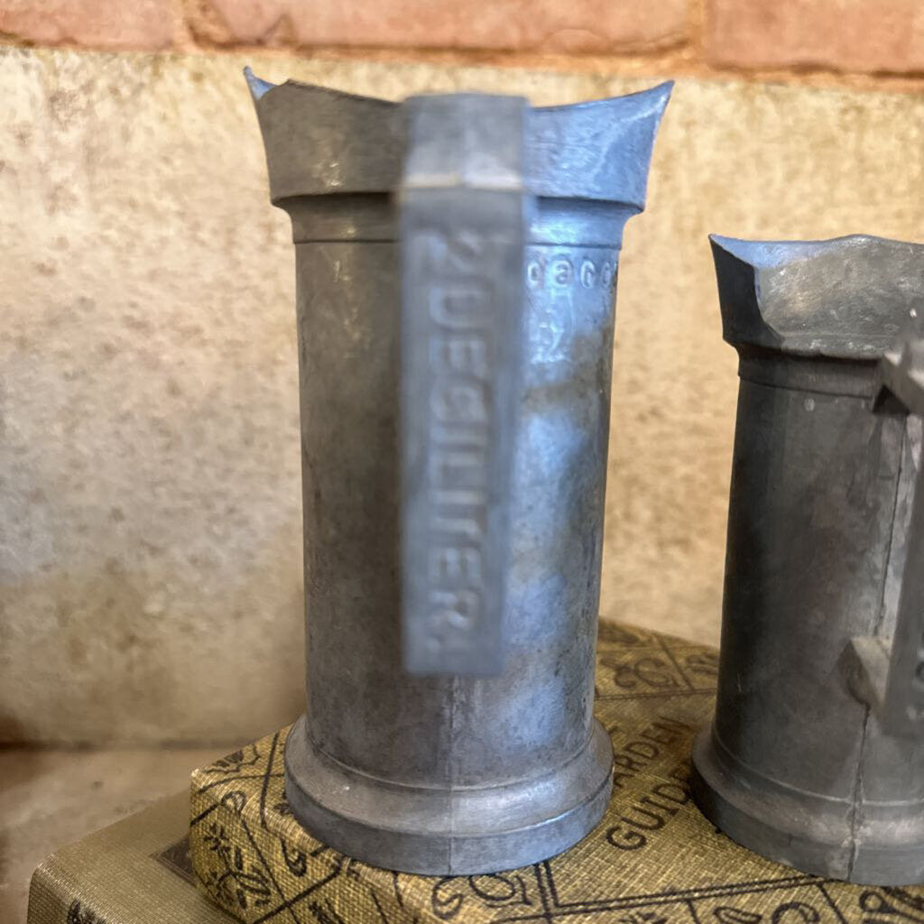 PEWTER TANKARD MEASURING CUPS