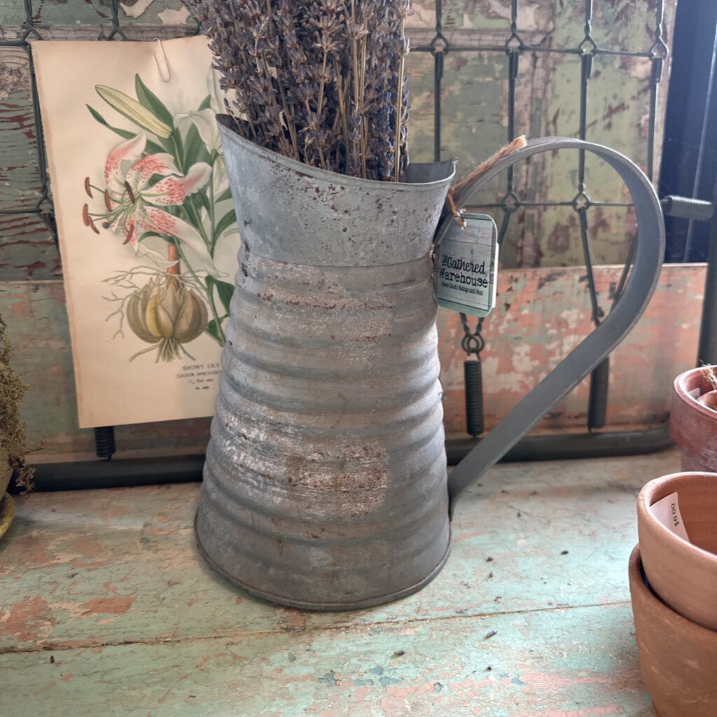 GALVANIZED WATERING PITCHER