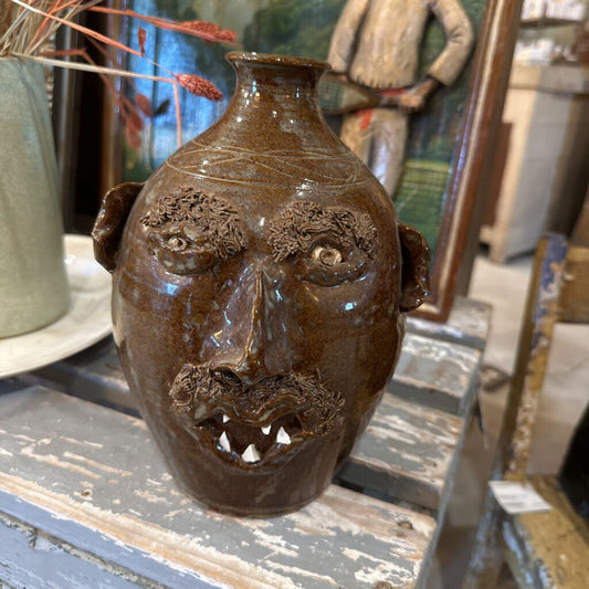 TERRY KING POTTERY FACE JUG