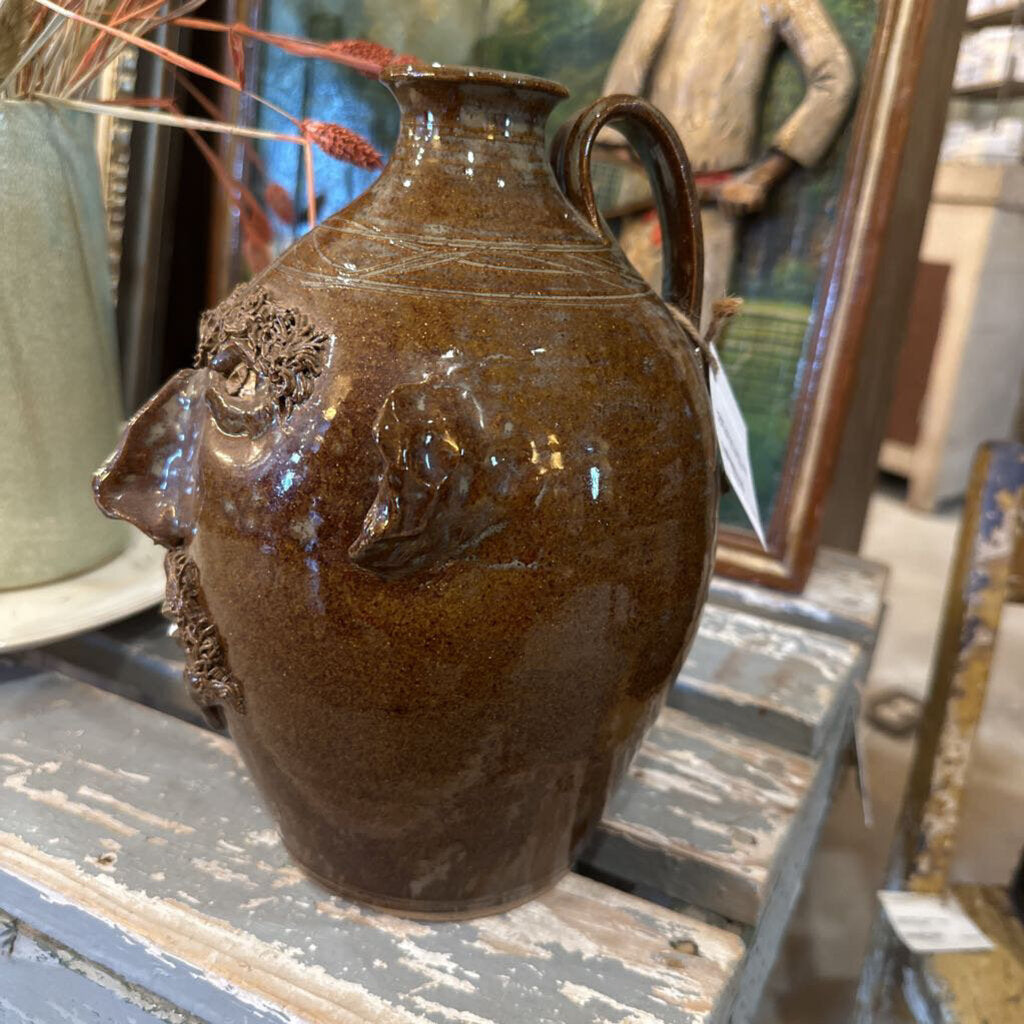 TERRY KING POTTERY FACE JUG