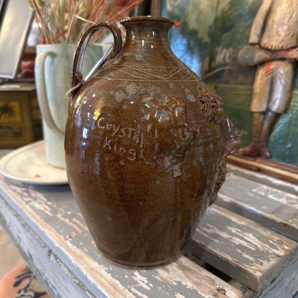 TERRY KING POTTERY FACE JUG