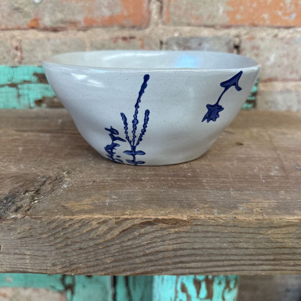 STONEWARE BOWL WITH BOTANICALS