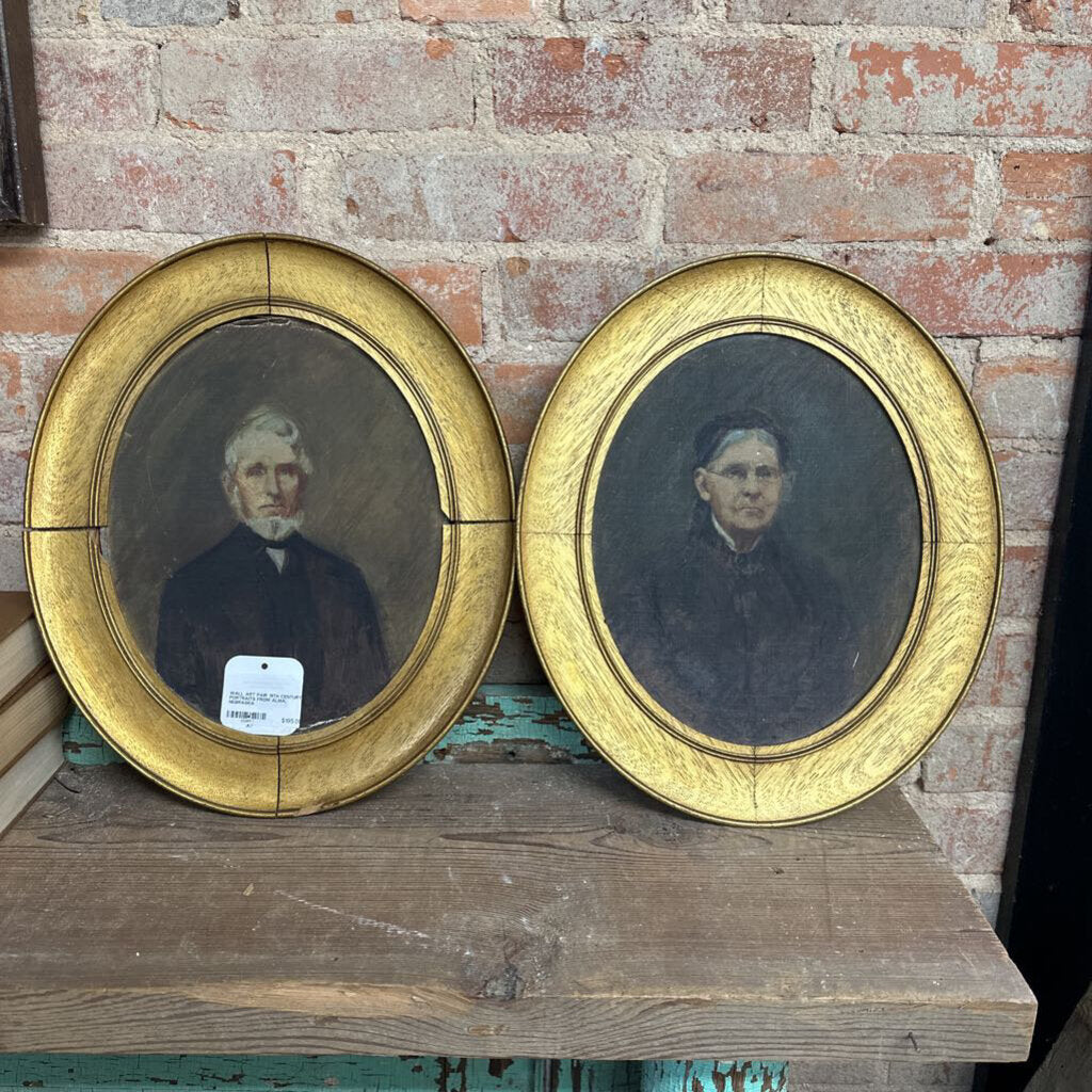 PAIR 19TH CENTURY PORTRAITS FROM ALMA, NEBRASKA