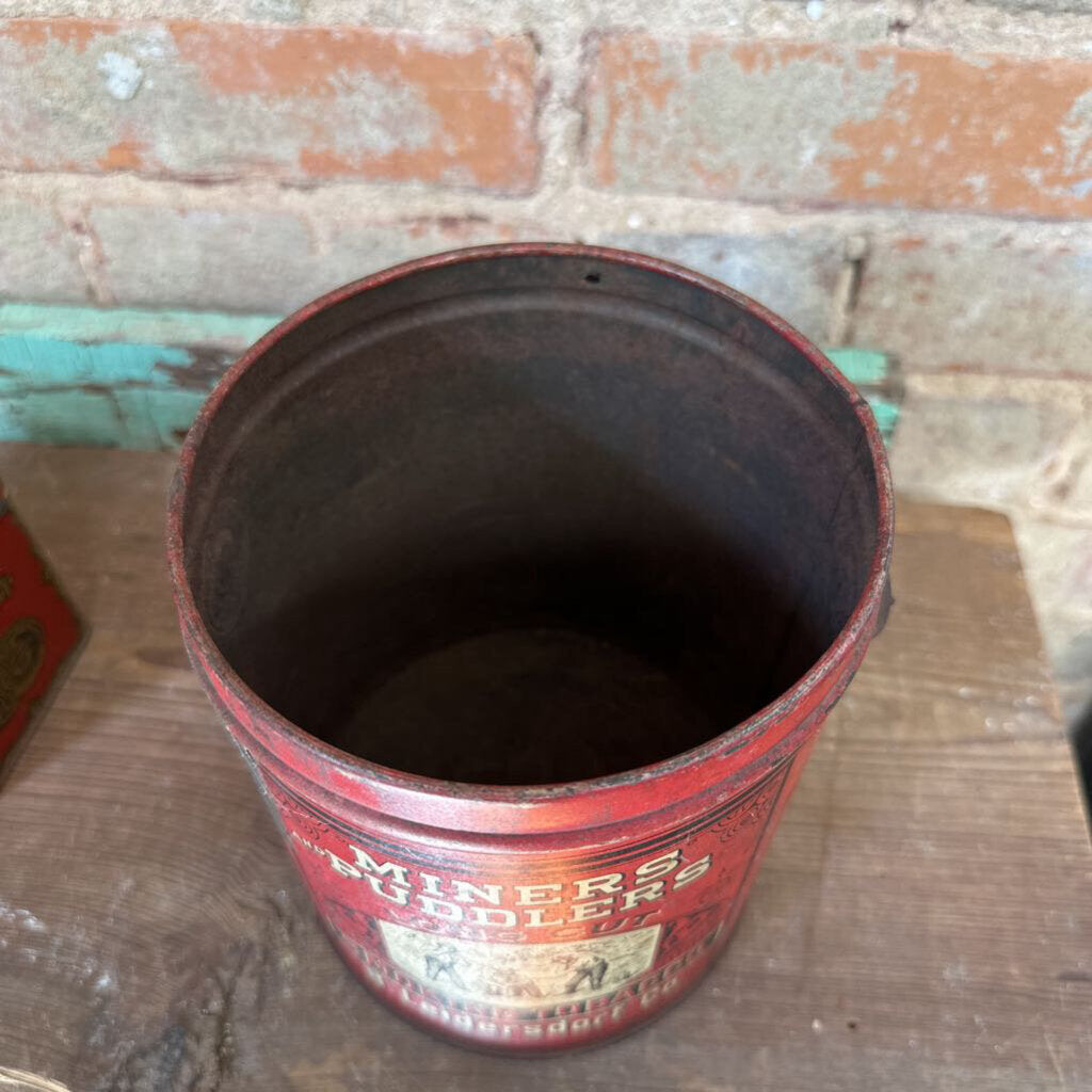 MINERS AND PUDDLERS TOBACCO TIN