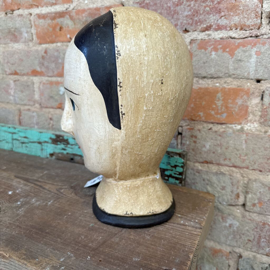 MILLINER'S PAPER MACHE DOLL HEAD