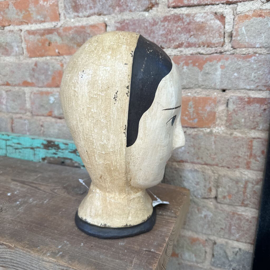 MILLINER'S PAPER MACHE DOLL HEAD