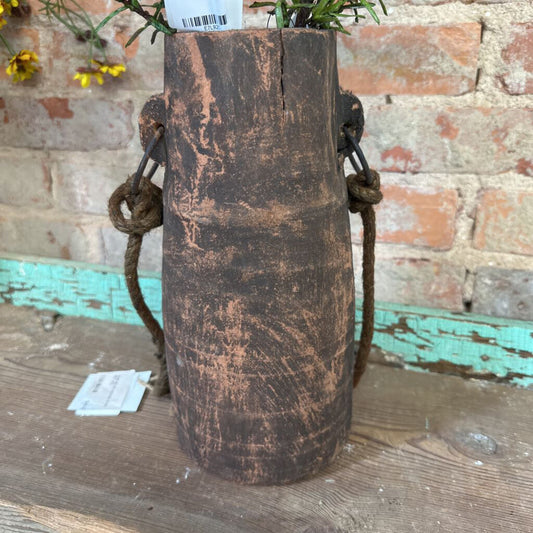 FOUND VINTAGE WOOD MILK JUG